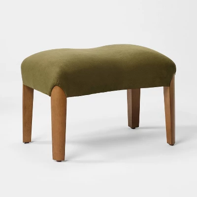 Wood Leg Ottoman Green - Threshold™ Designed With Studio McGee 5 Wood Leg Ottoman Green - Threshold™ Designed With Studio McGee - Image 5