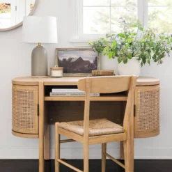 Logan Wood Dining Chair With Woven Seat - Threshold™ Designed With Studio McGee -Beauty House GUEST 9976a675 ca2f 41a0 a6ef 4a5d3b594485