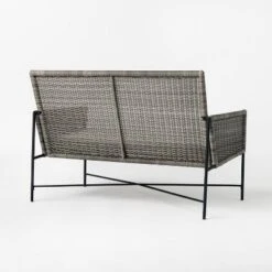 Wicker & Metal X Frame Patio Loveseat - Gray - Threshold™ Designed With Studio McGee 8 Wicker & Metal X Frame Patio Loveseat - Gray - Threshold™ Designed With Studio McGee -Beauty House GUEST a007800d 2bb8 49be 8c3b 00a66dcf20a9