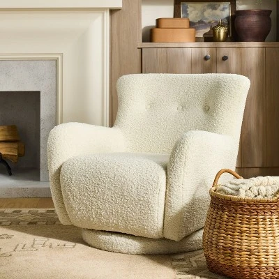 Kessler Swivel Chair Cream - Threshold™ Designed With Studio McGee 1 Kessler Swivel Chair Cream - Threshold™ Designed With Studio McGee