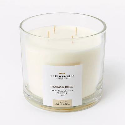 Clear Glass Masala Rose Candle White - Threshold™ Designed With Studio McGee 6 Clear Glass Masala Rose Candle White - Threshold™ Designed With Studio McGee - Image 6