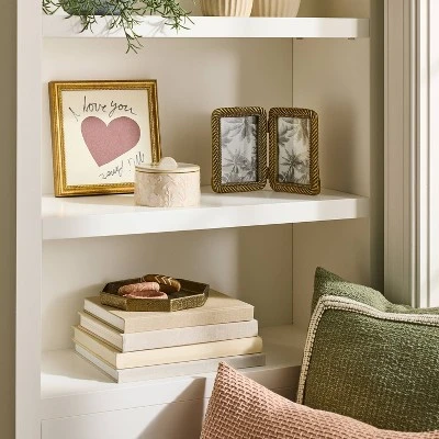 4"x6" Metal Rope Folding Picture Frame Brass - Threshold™ Designed With Studio McGee 1 4"x6" Metal Rope Folding Picture Frame Brass - Threshold™ Designed With Studio McGee