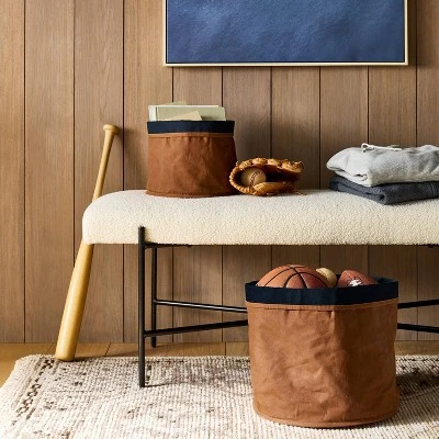 Large Solid Canvas Storage Basket - Threshold™ Designed With Studio McGee 1 Large Solid Canvas Storage Basket - Threshold™ Designed With Studio McGee