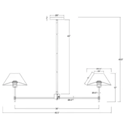 Metal Two Arm Shaded Chandelier Ceiling Light Black - Threshold™ Designed With Studio McGee -Beauty House GUEST b7f1cfdd a67e 4445 8a17 70e0130b9351