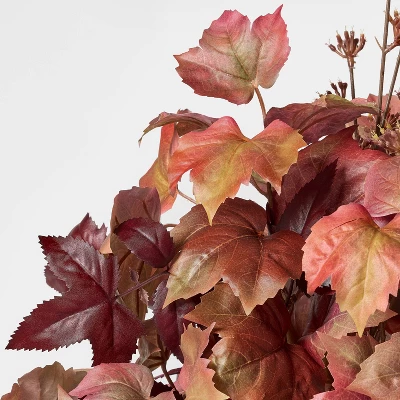 22" Mixed Fall Artificial Leaf Arrangement Red - Threshold™ Designed With Studio McGee 2 22" Mixed Fall Artificial Leaf Arrangement Red - Threshold™ Designed With Studio McGee - Image 2