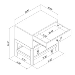 Elmira Nightstand Brown - Threshold™ Designed With Studio McGee -Beauty House GUEST ba23a28f 8b95 42ea acce 9cc3df7af05f