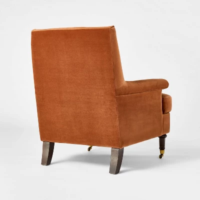 Mercer Rolled Upholstered Armchair With Casters - Threshold™ Designed With Studio McGee 3 Mercer Rolled Upholstered Armchair With Casters - Threshold™ Designed With Studio McGee - Image 3