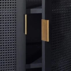 66" East Bluff Woven Cabinet Black - Threshold™ Designed With Studio McGee -Beauty House GUEST c257520a eec7 407a b715 3ee6acc782cd