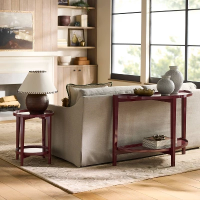 Console Table Lacquer Finish Dark Red - Threshold™ Designed With Studio McGee 1 Console Table Lacquer Finish Dark Red - Threshold™ Designed With Studio McGee