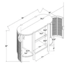 Portola Hills Caned Door Console With Shelves - Threshold™ Designed With Studio McGee -Beauty House GUEST ca010533 3434 4baa 9362 bdbf17be2193
