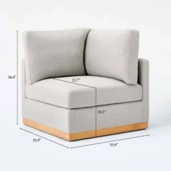 Woodland Hills Modular Sectional Corner Light Gray - Threshold™ Designed With Studio McGee -Beauty House GUEST d13a80c0 94a7 4a14 807c 01f454d7e453