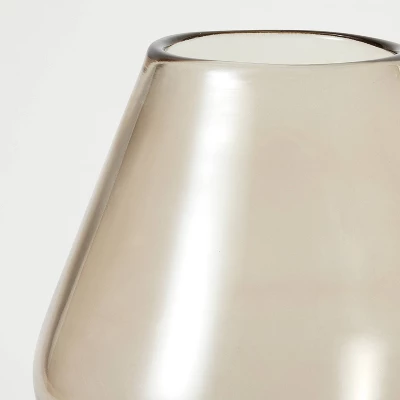 Pedestal Smoky Glass Vase - Threshold™ Designed With Studio McGee 2 Pedestal Smoky Glass Vase - Threshold™ Designed With Studio McGee - Image 2