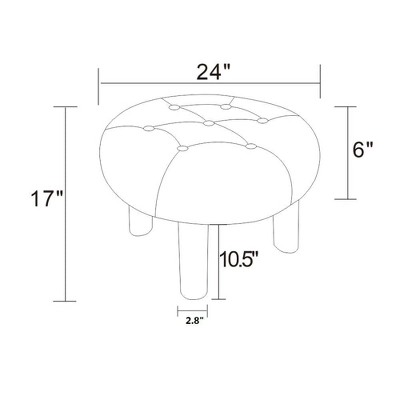 Kessler Round Tufted Faux Shearling Ottoman With Wood Legs Cream - Threshold™ Designed With Studio McGee 5 Kessler Round Tufted Faux Shearling Ottoman With Wood Legs Cream - Threshold™ Designed With Studio McGee - Image 5