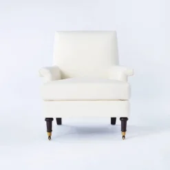 Mercer Rolled Upholstered Armchair With Casters - Threshold™ Designed With Studio McGee 18 Mercer Rolled Upholstered Armchair With Casters - Threshold™ Designed With Studio McGee -Beauty House GUEST d5ff9bd7 641d 48e4 a8e4 20813faa2427 1