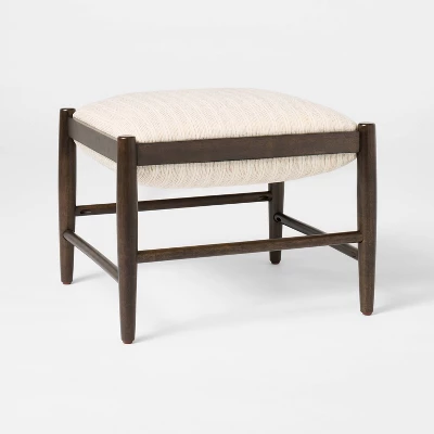 Wood Frame Pillow Top Ottoman Cream - Threshold™ With Studio McGee 1 Wood Frame Pillow Top Ottoman Cream - Threshold™ With Studio McGee