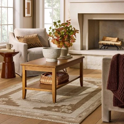 5'x7' Hand Knotted Wool Area Rug Brown/Cream - Threshold™ Designed With Studio McGee 1 5'x7' Hand Knotted Wool Area Rug Brown/Cream - Threshold™ Designed With Studio McGee