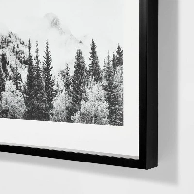 30"x24" Foggy Mountains Framed Wall Art - Threshold™ Designed With Studio McGee: Modern Decor, Black Frame, Landscape Print 2 30"x24" Foggy Mountains Framed Wall Art - Threshold™ Designed With Studio McGee: Modern Decor, Black Frame, Landscape Print - Image 2