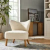 Sculpted Faux Shearling Accent Chair Cream - Threshold™ Designed With Studio McGee