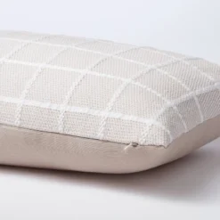 Oblong Woven Grid Decorative Throw Pillow Light Beige - Threshold™ Designed With Studio McGee: Cotton Ribbed, Indoor Rectangle Cushion 5 Oblong Woven Grid Decorative Throw Pillow Light Beige - Threshold™ Designed With Studio McGee: Cotton Ribbed, Indoor Rectangle Cushion -Beauty House GUEST e0a5a835 1d1f 44e1 8c33 7751ce5df7fc