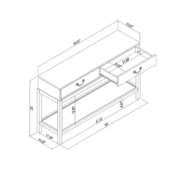 Brandeis Woven Console Table Brown - Threshold™ Designed With Studio McGee -Beauty House GUEST e2c73473 e890 4869 94da b0c7a6a1426f