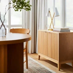 Thousand Oaks Wood Scalloped 2 Door Cabinet Brown - Threshold™ Designed With Studio McGee