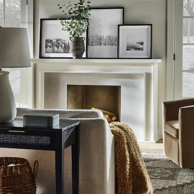 20" X 20" Foggy Shore Framed Wall Art - Threshold™ Designed With Studio McGee: Modern MDF & Glass, Sawtooth Back, Polystyrene Frame 1 20" X 20" Foggy Shore Framed Wall Art - Threshold™ Designed With Studio McGee: Modern MDF & Glass, Sawtooth Back, Polystyrene Frame