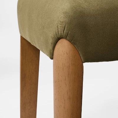 Wood Leg Ottoman Green - Threshold™ Designed With Studio McGee 3 Wood Leg Ottoman Green - Threshold™ Designed With Studio McGee - Image 3