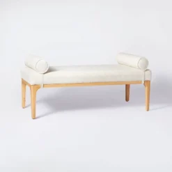 Randolph Bench With Bolster Pillows Linen - Threshold™ Designed With Studio McGee 15 Randolph Bench With Bolster Pillows Linen - Threshold™ Designed With Studio McGee -Beauty House GUEST ebdd4b7b 6e57 423c 908a 14e05a7f5b15