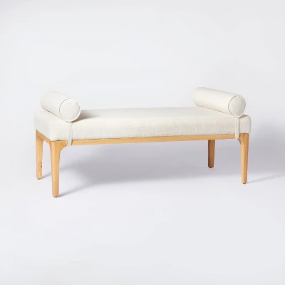Randolph Bench With Bolster Pillows Linen - Threshold™ Designed With Studio McGee 8 Randolph Bench With Bolster Pillows Linen - Threshold™ Designed With Studio McGee - Image 8