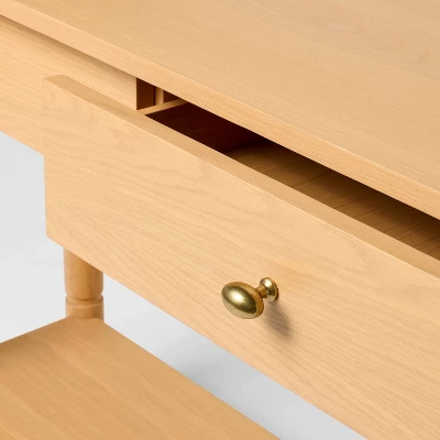 60" Modern Wooden Console Table With Drawer Brown - Threshold™ Designed With Studio McGee 3 60" Modern Wooden Console Table With Drawer Brown - Threshold™ Designed With Studio McGee - Image 3