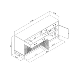 Brandeis Woven TV Stand For TVs Up To 60" Brown - Threshold™ Designed With Studio McGee -Beauty House GUEST edcf4db2 26a4 444b ba42 cd73d8a812f3
