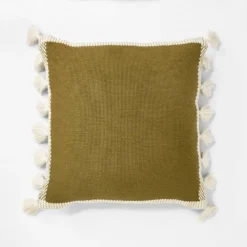 Woven Frame Square Throw Pillow With Side Tassels - Threshold™ Designed With Studio McGee 8 Woven Frame Square Throw Pillow With Side Tassels - Threshold™ Designed With Studio McGee -Beauty House GUEST f0a5608e 34a9 4fe1 b492 5b1a9e62ecd1