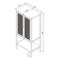 66" East Bluff Woven Cabinet Black - Threshold™ Designed With Studio McGee -Beauty House GUEST f0f96919 4336 4aac bf37 3083b43583f1