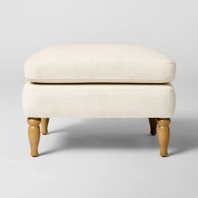 Kauri Upholstered Ottoman Natural - Threshold™ Designed With Studio McGee 2 Kauri Upholstered Ottoman Natural - Threshold™ Designed With Studio McGee - Image 2
