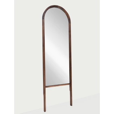 20" X 65" Wood Arched Floor Mirror Walnut - Threshold™ Designed With Studio McGee 1 20" X 65" Wood Arched Floor Mirror Walnut - Threshold™ Designed With Studio McGee