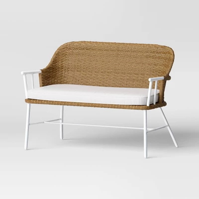 Lenwood Steel Outdoor Patio Garden Bench Brown - Threshold™ Designed With Studio McGee 5 Lenwood Steel Outdoor Patio Garden Bench Brown - Threshold™ Designed With Studio McGee - Image 5