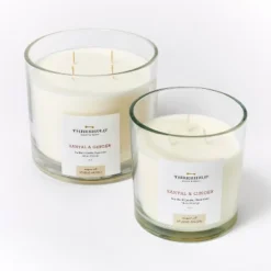 Clear Glass Santal & Ginger Candle White - Threshold™ Designed With Studio McGee -Beauty House GUEST f8468f42 e11b 4265 be90 0b4528f7c8a3