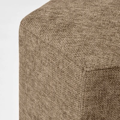 Hex Upholstered Ottoman Tan - Threshold™ Designed With Studio McGee 3 Hex Upholstered Ottoman Tan - Threshold™ Designed With Studio McGee - Image 3