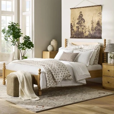 Modern Turned Wood Bed Brown - Threshold™ Designed With Studio McGee 1 Modern Turned Wood Bed Brown - Threshold™ Designed With Studio McGee