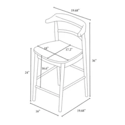 Kaysville Curved Back Wood Counter Height Barstool - Threshold™ Designed With Studio McGee 15 Kaysville Curved Back Wood Counter Height Barstool - Threshold™ Designed With Studio McGee -Beauty House GUEST fd10f3f7 c840 492c 99c3 22fe1ea36f2d