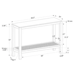 Console Table With Woven Rattan Shelf Black - Threshold™ Designed With Studio McGee -Beauty House GUEST fd806213 5ef7 492e a065 be15b39cc53e